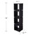 79" Brown Manufactured Wood Four Tier Etagere Bookcase