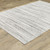 Homeroots Home Decor 5' x 8' Abstract Area Rug, White and Grey, Power Loom Stain Resistant