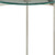 24" Chrome And Clear Glass And Metal Round End Table