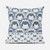 26x26 White Gray Blue Blown Seam Broadcloth Floral Throw Pillow