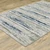 3' X 5' Blue Ivory Grey Light Blue And Brown Abstract Power Loom Stain Resistant Area Rug