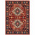 Homeroots Home Decor 5' x 8' Red and Blue Machine Woven Oriental Indoor Area Rug