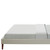 Beige Solid Wood King Tufted Upholstered Linen Bed