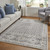 Homeroots Home Decor 7' x 10' Ivory, Taupe and Gray Abstract Stain Resistant Area Rug