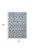 5' X 8' Blue And Ivory Geometric Power Loom Stain Resistant Area Rug