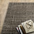 3' X 5' Charcoal Grey Grey Ivory Tan And Brown Abstract Power Loom Stain Resistant Area Rug