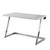 47" Light Gray and Silver Wood and Stainless Steel Sled Writing Desk