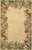 Homeroots Home Decor 4'x6' Ivory Hand Tufted Bordered Tropical Plant Indoor Area Rug, Ivory, Hand-Tufted