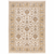 7' X 10' Ivory And Gold Oriental Area Rug With Fringe
