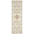 2' X 8' Ivory Beige Gold And Muted Grey Oriental Tufted Handmade Stain Resistant Runner Rug