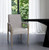 Gray And Brown Upholstered Fabric King Louis Back Dining Arm Chair