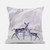 20x20 BeigeBlack Purple Brown Deer Blown Seam Broadcloth Animal Print Throw Pillow