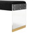 42" Black And Clear Upholstered Velvet Bench