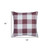 18" Red and White Plaid Throw Pillow Cover