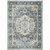 Homeroots Home Decor 7' x 10' Oriental Printed Stain Resistant Non-Skid Area Rug, Blue Ivory Teal Brown and Gold