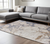 8' X 10' Tan Blue And Beige Abstract Distressed Area Rug