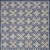 Homeroots Home Decor 7' x 10' Blue Fleur De Lis Stain Resistant Non Skid Area Rug