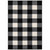 Homeroots Home Decor 5' x 7' Monochromatic Gingham Pattern Indoor Area Rug