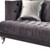 85" Gray Velvet And Black Sofa With Two Toss Pillows
