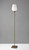 Brass Metal Floor Lamp with White Opal Wine Glass Shade