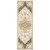 2' X 8' Ivory Charcoal Gold Clay And Muted Blue Oriental Tufted Handmade Stain Resistant Runner Rug
