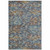 Homeroots Home Decor 6' x 9' Abstract Power Loom Stain Resistant Area Rug, Blue Teal Gold Rust and Beige