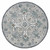 Homeroots Home Decor 6' Round Gray and White Filigree Area Rug