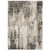 Homeroots Home Decor 5' x 8' Abstract Power Loom Stain Resistant Area Rug, Grey Beige Charcoal Brown Tan and Ivory
