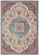 8' X 10' Ivory And Blue Medallion Area Rug