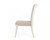 Set of Two Off White And Champagne Upholstered Velvet Dining Side Chairs
