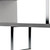 67" Gray And Silver Metal and Wood Three Tier Etagere Bookcase
