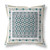16" X 16" White And Green Broadcloth Floral Throw Pillow
