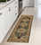 8' Black And Gold Oriental Runner Rug