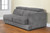 72" Dark Gray Fabric Modular Sofa With Black Legs