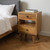 20" Oak Solid Wood Two Drawer Nightstand