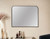 25" Black Arch Metal Framed Accent Mirror