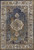 3' X 5' Navy Blue Gold And Ivory Medallion Area Rug