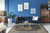 3' X 5' Navy Blue Gold And Ivory Medallion Area Rug