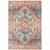 6' X 9' Blue And Orange Oriental Power Loom Stain Resistant Area Rug