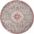 5' Gray And Pink Medallion Round Rug