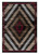 5' X 7' Brown And Red Geometric Area Rug