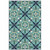 Homeroots Home Decor Blue and Green Floral Indoor Outdoor Scatter Rug, Blue and Green, 2 x 3 Inch