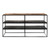 44" Modern Rustic Wood and Black Metal Open TV Stand