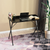 39" Black Wood and Metal X-Shape Computer Desk
