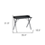 39" Black Wood and Metal X-Shape Computer Desk