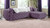 Purple Velvet L Shaped Two Piece Sofa and Chaise Sectional And Toss Pillows