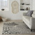 5' X 8' Gray Floral Indoor Outdoor Area Rug