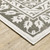 3' X 5' Grey And White Oriental Power Loom Stain Resistant Area Rug - 606114585190