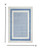 6' X 9' Ivory And Blue Geometric Area Rug Polypropylene Home Accent