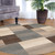 5' Gray Tan And Brown Patchwork Round Rug